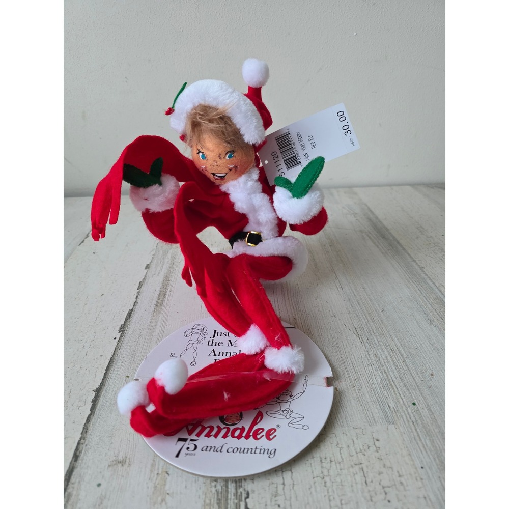 Annalee 14" very Merry elf Santa Xmas decor